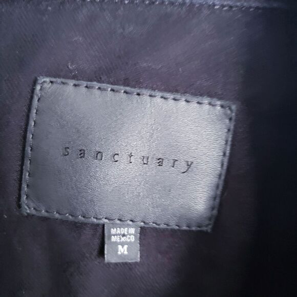 Sanctuary Black Studded Denim Jacket - Picture 6 of 8